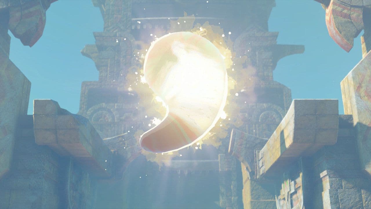 A scenic view of Hyrule in The Legend of Zelda: Tears of the Kingdom from a comprehensive review.