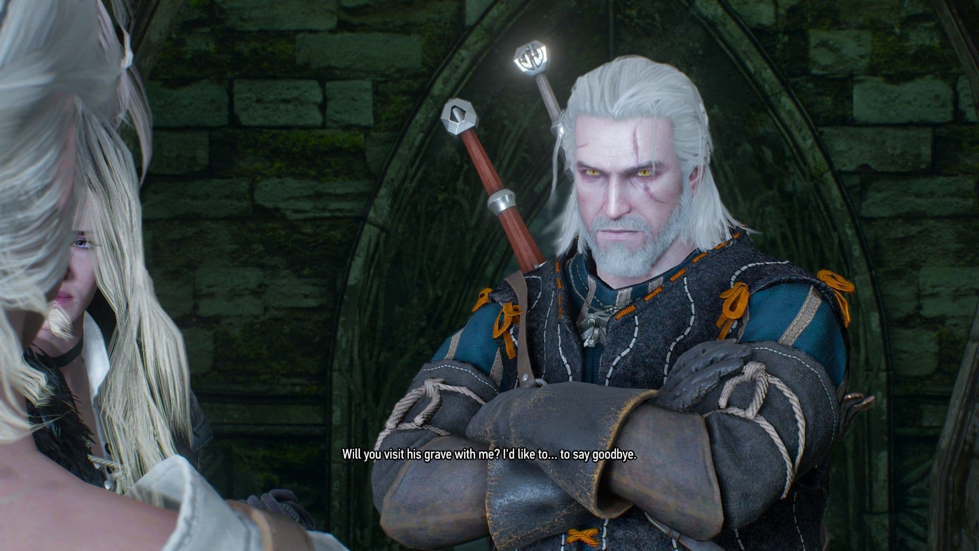 Ciri visita la tumba de Skjall en Skellige para presentar sus respetos.